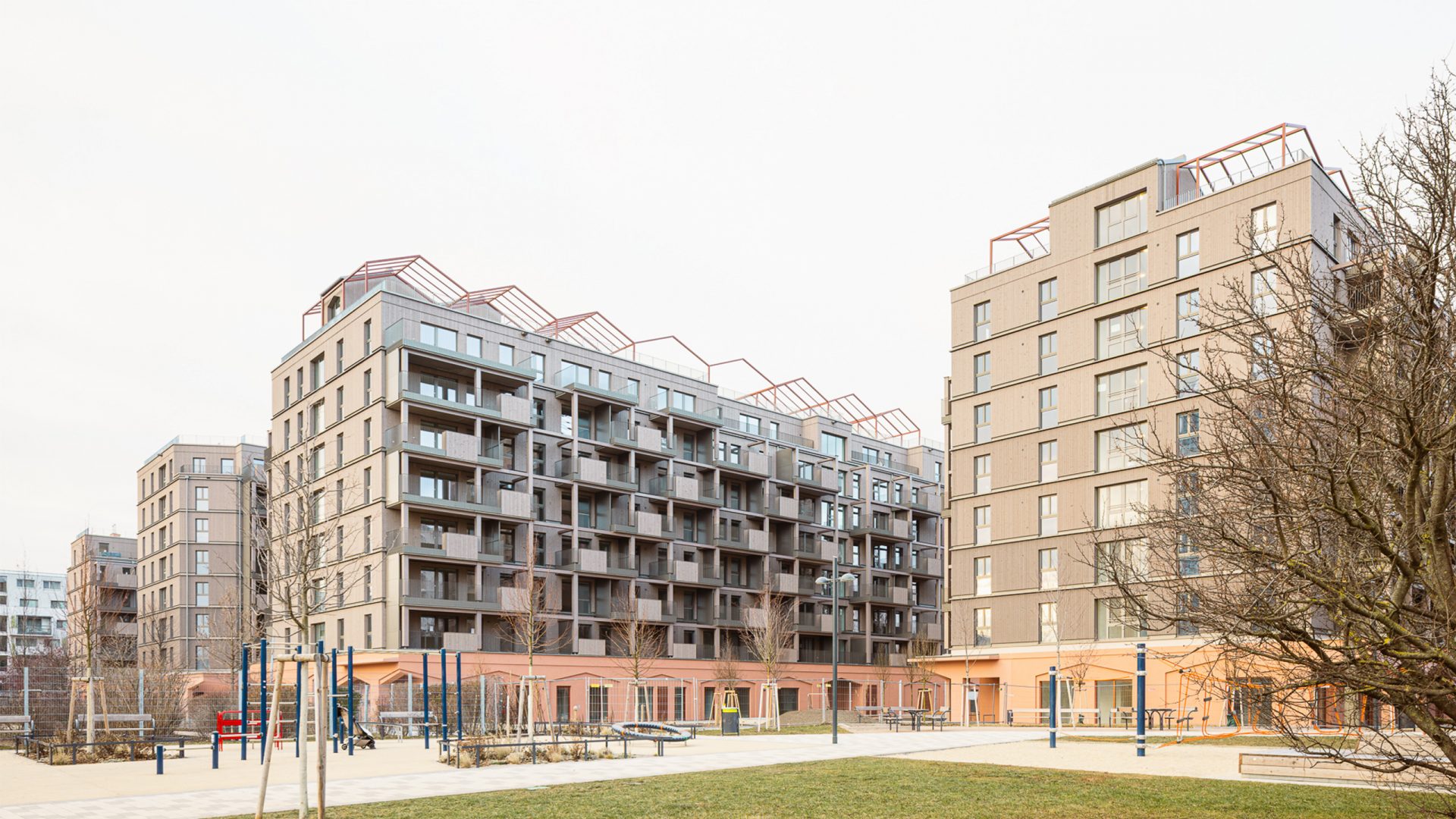 Rote Emma Wien – Holz-Hybrid-Wohnbau, 22. Bezirk, Gerner Gerner Plus